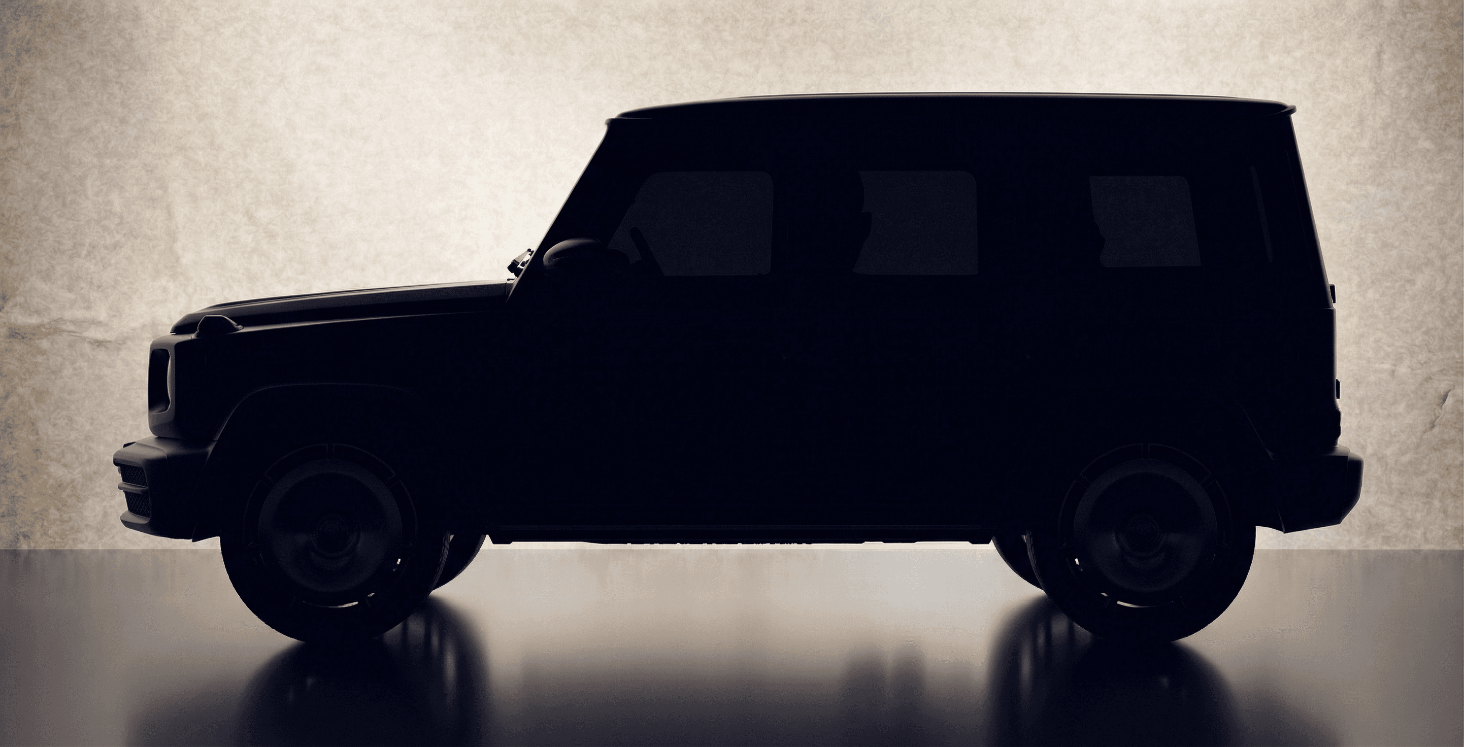 Silhouette of a G-Class side profile