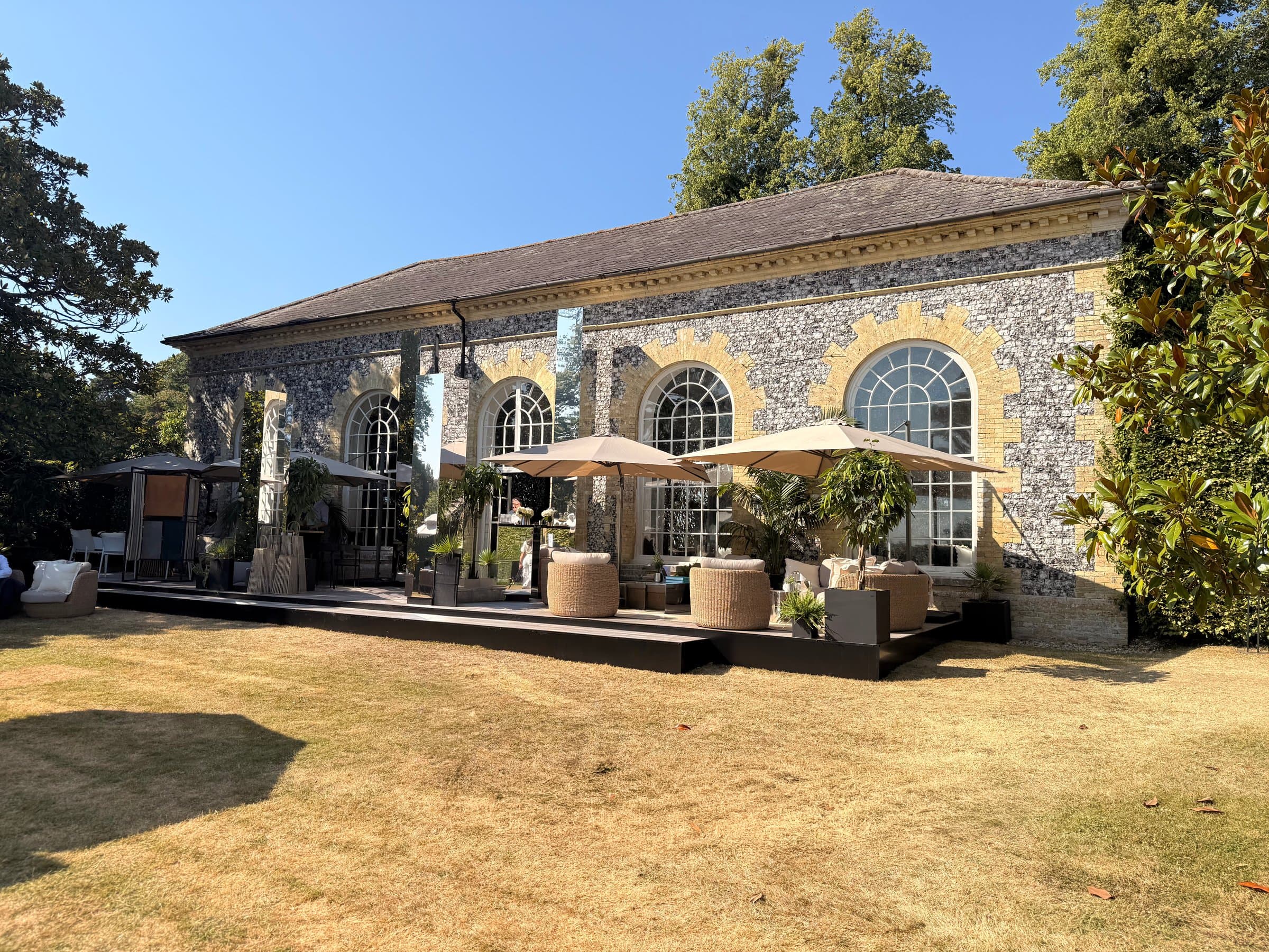 The Orangery at Goodwood - the room where the material was first shown